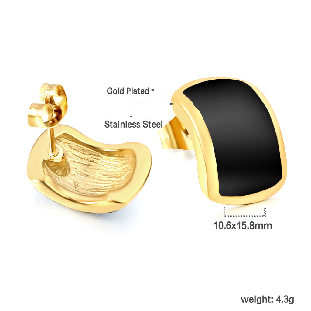 Damen Ohrstecker mit edlem Design aus goldplattiertem Edelstahl Shop Nory