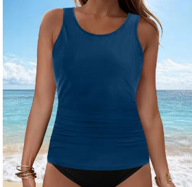 Damen Tankini-Oberteil mit Raffung