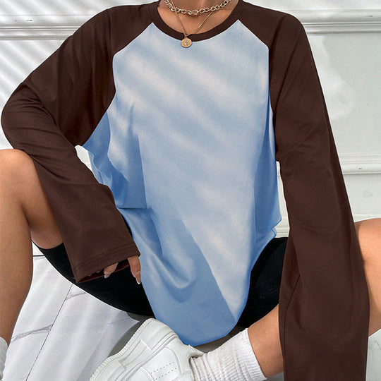 Damen oversized Raglan-Langarmshirt mit weitem Glockenärmel lässiger Silhouette und sportiver Crew-Neck Shop Nory