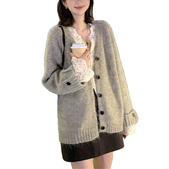Damen Weicher Grobstrick Cardigan Shop Nory