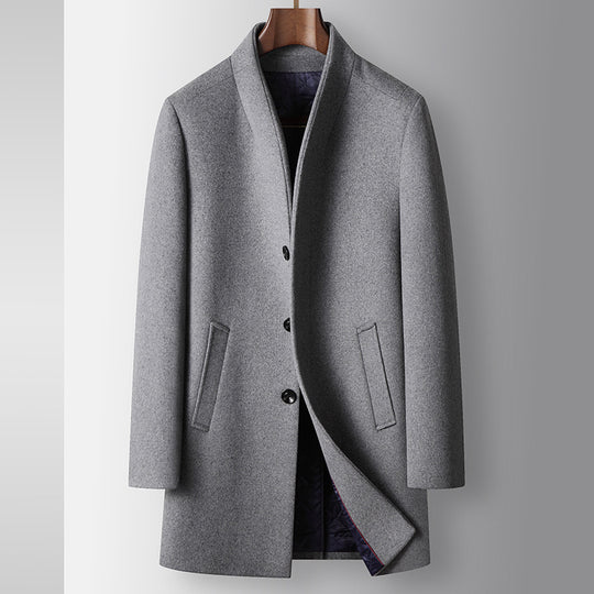 Herren Mantel aus Wollmix mit Stehkragen und leichter Thermofütterung Shop Nory
