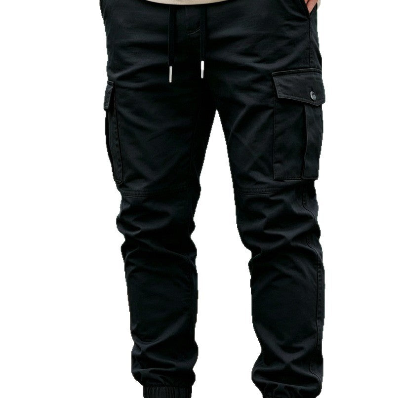 Herren Tapered Cargo-Jogginghose mit elastischem Saum, Kordelzug & Multifunktions‑Taschen Shop Nory