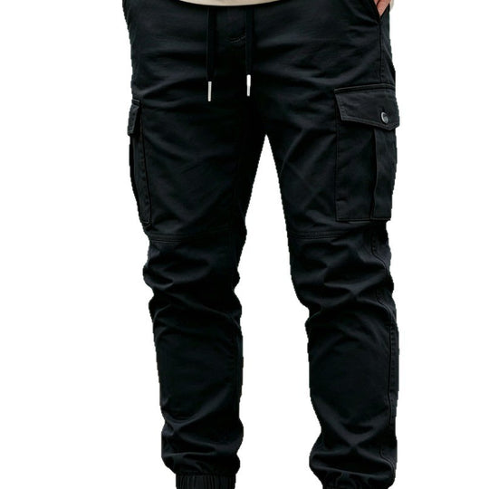 Herren Tapered Cargo-Jogginghose mit elastischem Saum, Kordelzug & Multifunktions‑Taschen Shop Nory