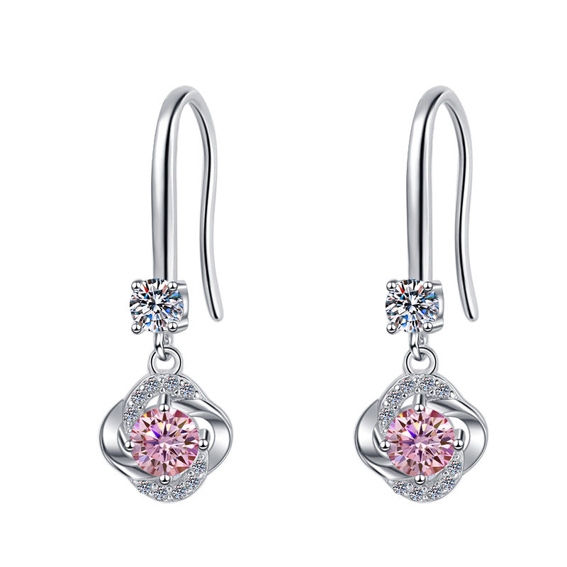 Damenohrringe mit funkelndem Zirkonia und elegantem Wellen-Design Shop Nory