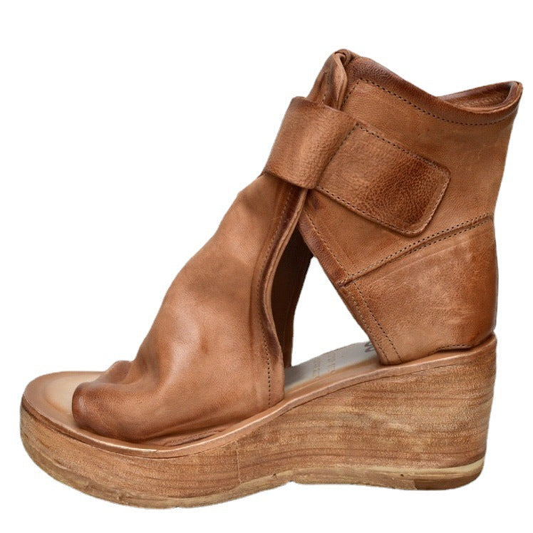 Damen Wedge-Sandaletten mit verstellbarem Schnallenverschluss und komfortablem Fußbett