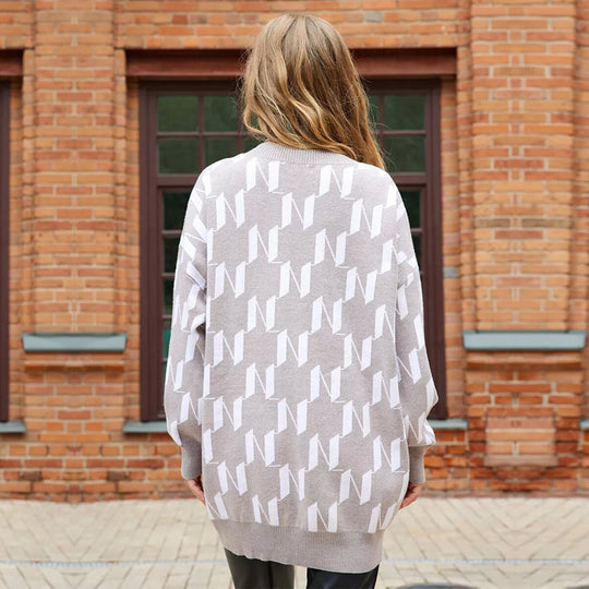 Damen Lässig Oversized Strickjacke Shop Nory