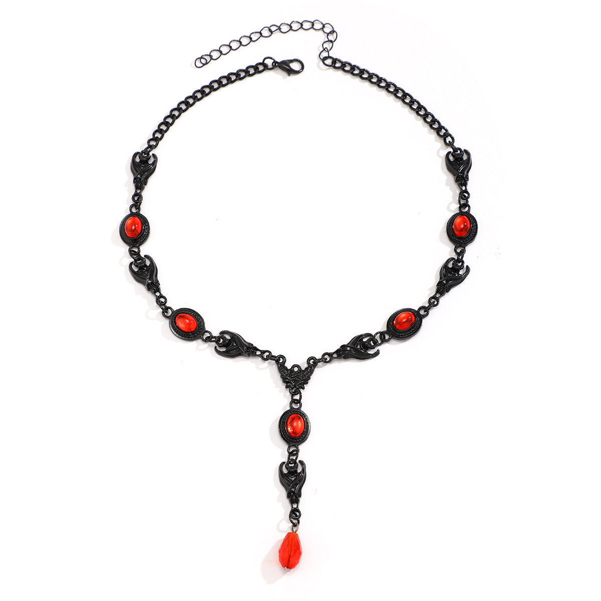 Damen elegante Choker-Halskette mit rotem Schmuck Shop Nory