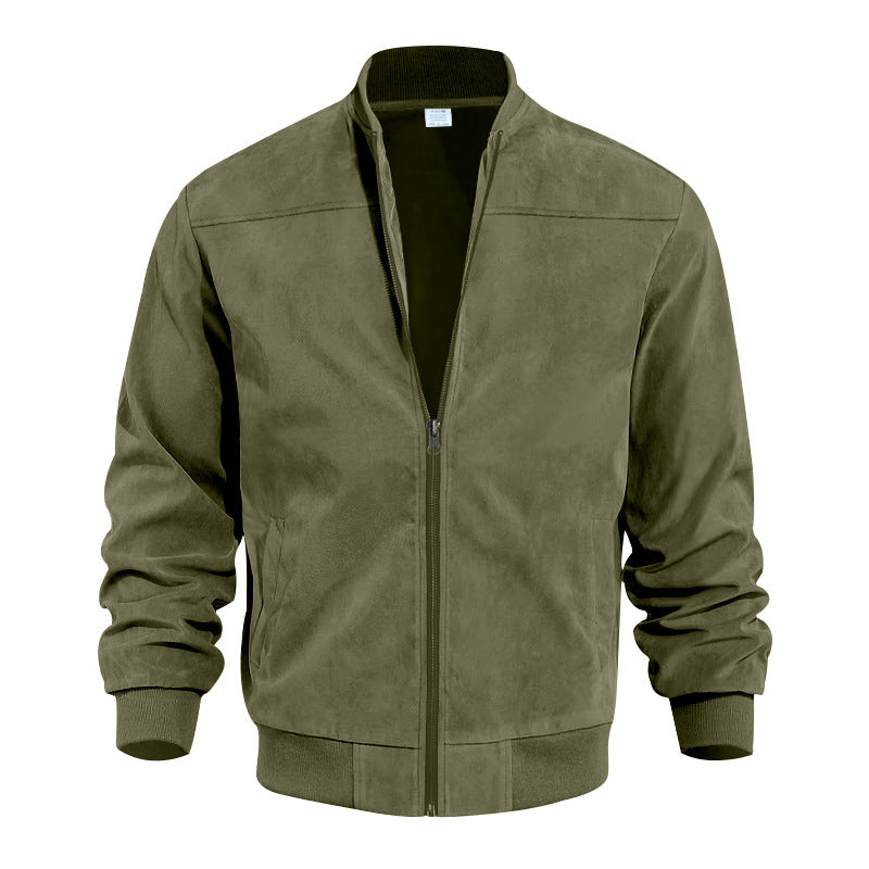 Herren lässige Bomberjacke mit elastischen Bündchen und praktischen Taschen