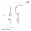 Damen Ohrhänger mit stilvollem Spikes-Design aus 925 Sterling Silber Shop Nory