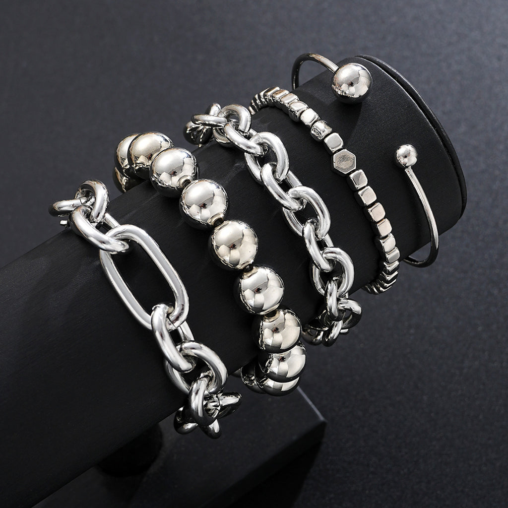 Damen Armreif-Set mit eleganten und modernen Ketten-Designs Shop Nory