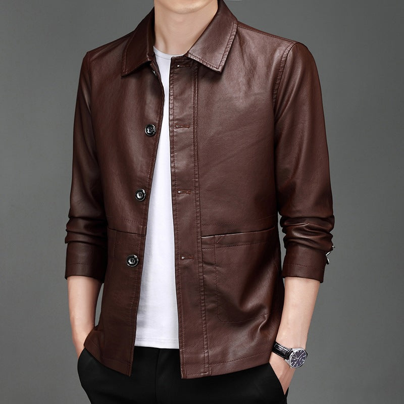 Herren Modische Echtlederjacke Shop Nory