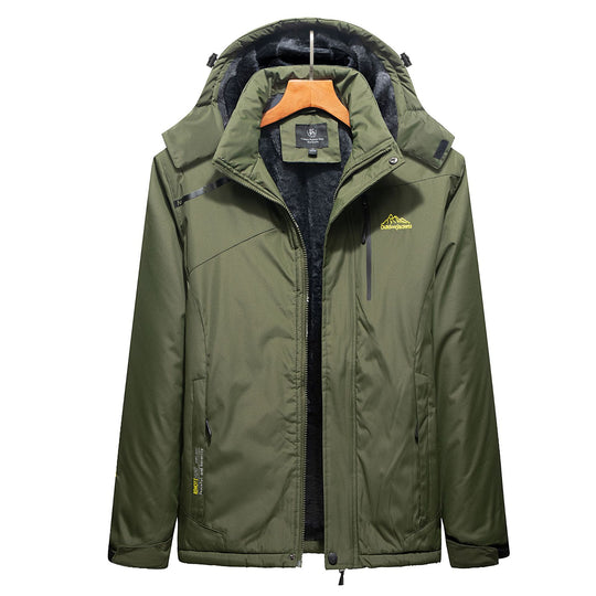 Herren Isolierte Winterparka mit Teddyfutter, Kapuze und wasserabweisender Außenhülle Shop Nory