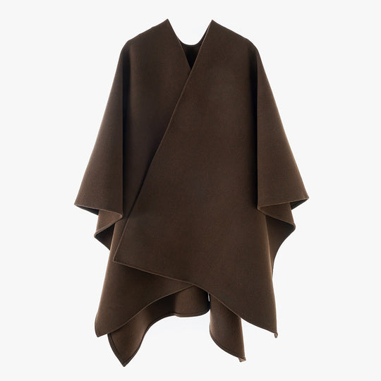 Damen Oversize Filz‑Cape mit Wickeloptik und verdeckter Kantenverarbeitung Shop Nory