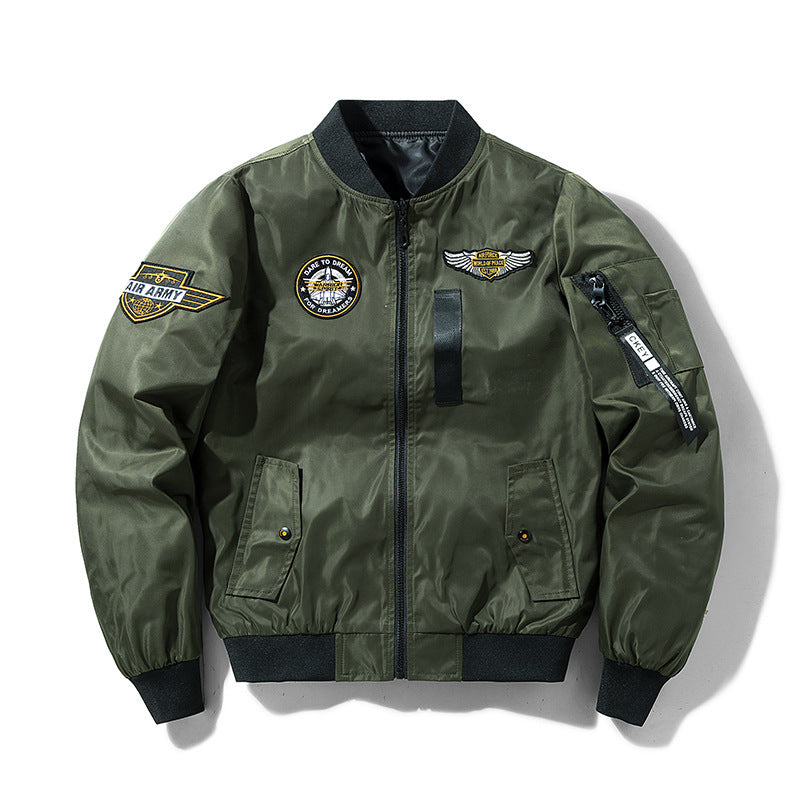 Herren Bomberjacke im Fliegerstil mit Nylon‑Shell, Patch‑Applikationen und Ärmeltasche Shop Nory