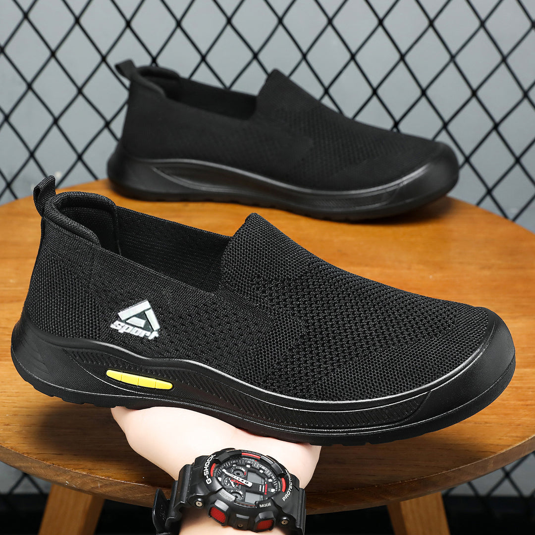 Herren nan atmungsaktiver Slip-On Arbeitsschuh mit nahtlosem Strickoberteil, stoßdämpfender EVA-Zwischensohle und rutschfester Gummilaufsohle Shop Nory