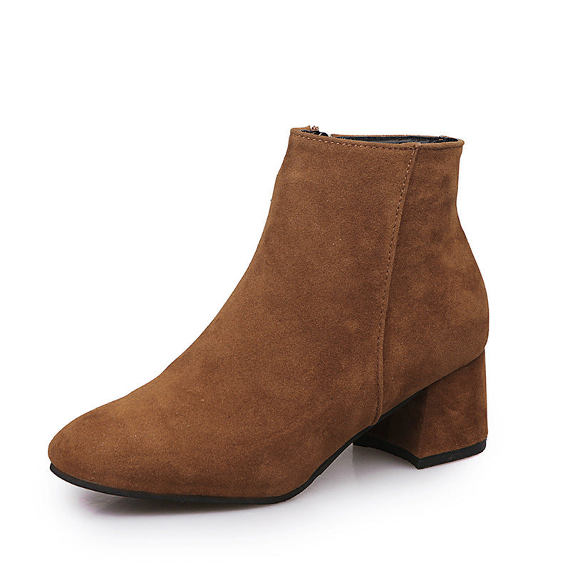 Damen Stiefeletten mit elegantem Reißverschluss und softem Obermaterial