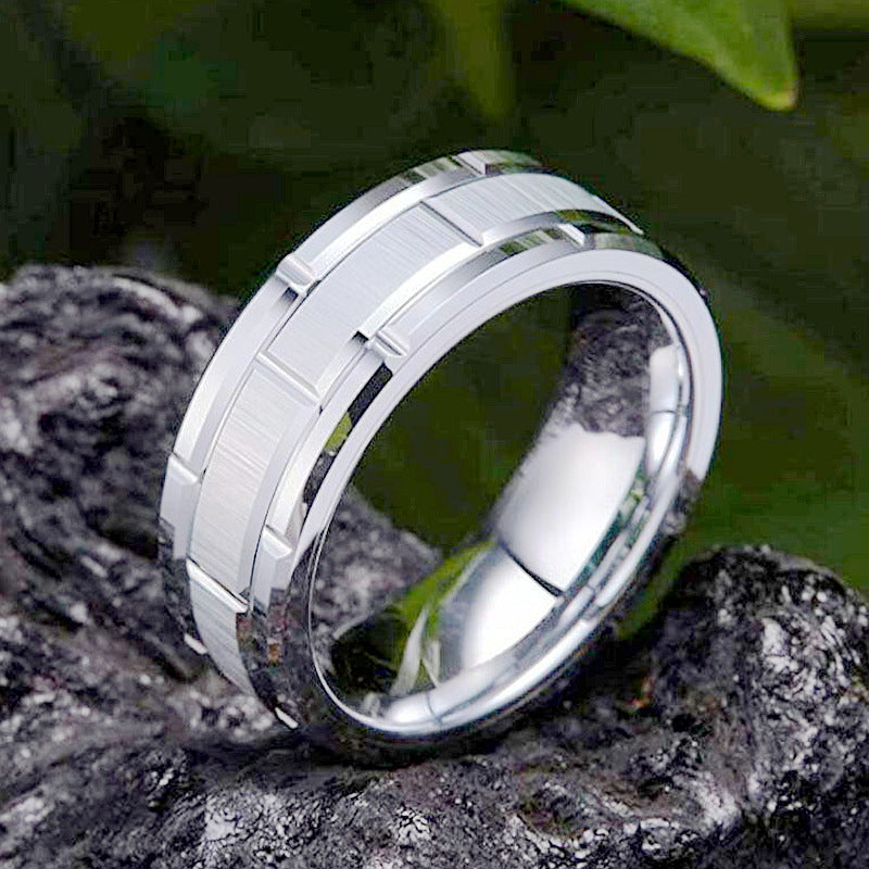 Herren Ring mit modernem, strukturiertem Oberflächenfinish Shop Nory