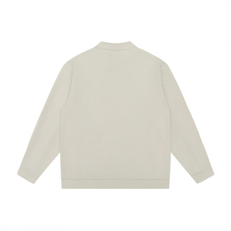 Unisex Minimalistische Oversize Zip-Jacke mit Stehkragen und verdeckten Reißverschlusstaschen Shop Nory