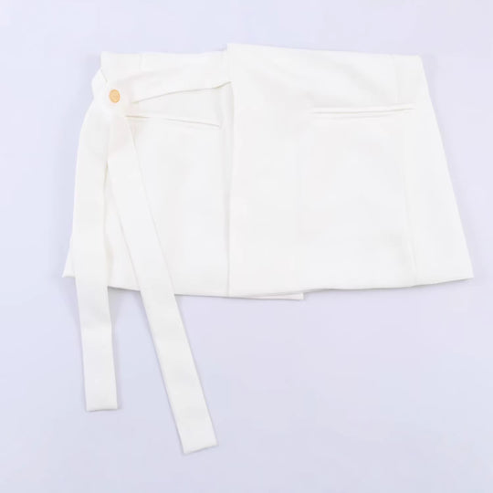Damen Langline-Blazer mit goldbestickten Schultern und Bindegürtel Shop Nory