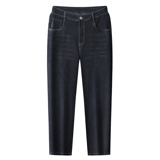 Damen Hochtaillierte Slim-Ankle-Jeans mit elastischem Bund und dezenter Used‑Waschung Shop Nory