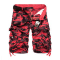 Herren Camo Cargo-Shorts mit mehreren Taschen und verstellbarem Bund
