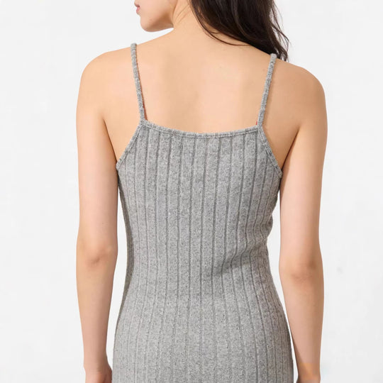 Damen Geripptes Strick-Kleid mit passendem Kurzcardigan Shop Nory
