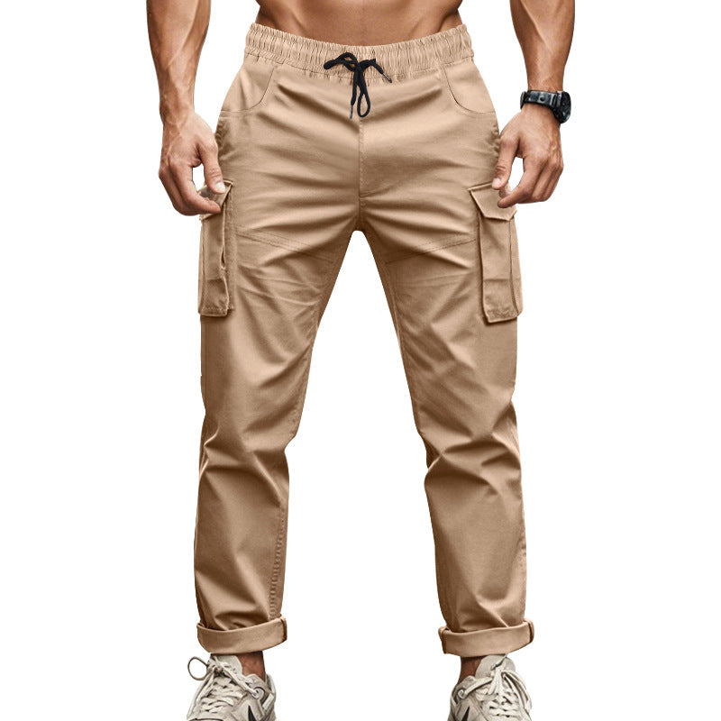 Herren Cargo-Hose mit funktionalen Seitentaschen und elastischem Bund