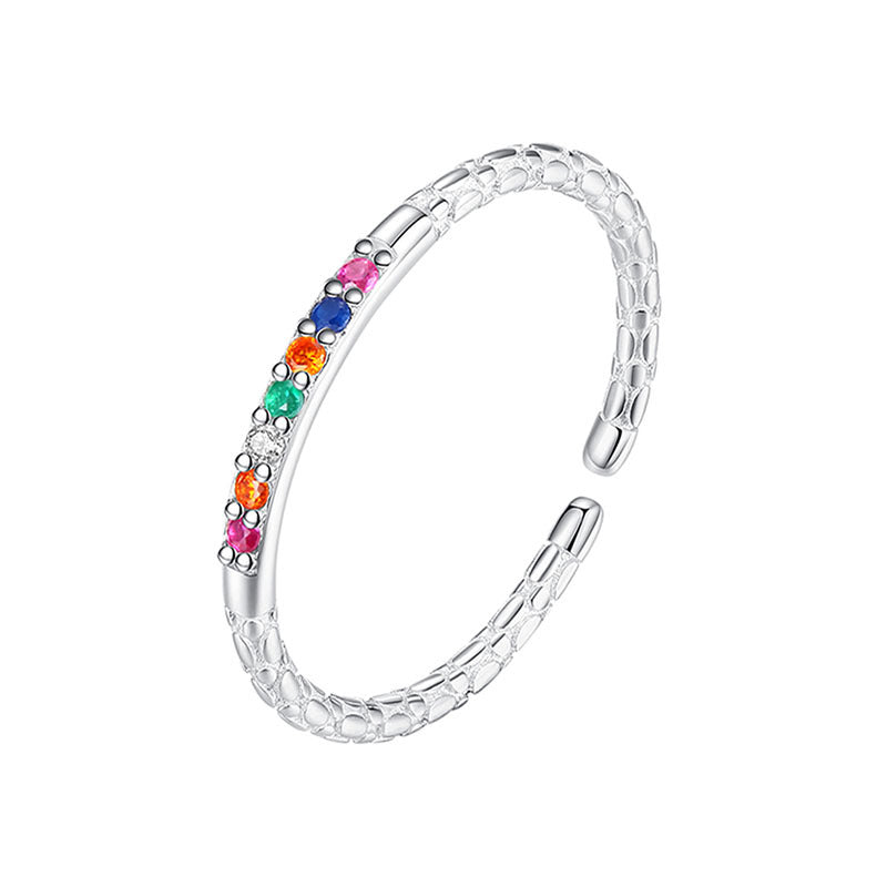 Frauen Zierlicher Ring mit bunten Steinakzenten Shop Nory
