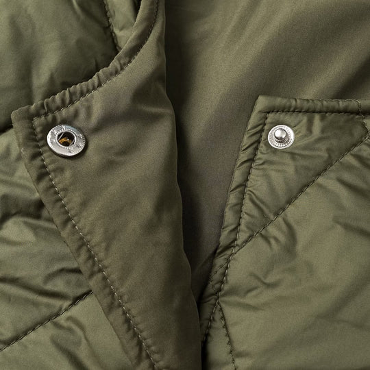 Damen Steppjacke ohne Kragen mit Druckknopfverschluss und aufgesetzten Pattentaschen Shop Nory