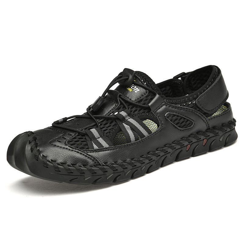 Herren Wasserdichte und atmungsaktive Outdoor-Sandalen mit flexiblem Kordelzug