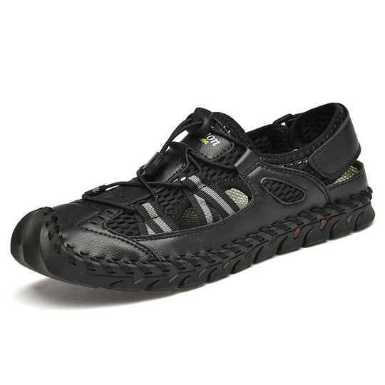 Herren Wasserdichte und atmungsaktive Outdoor-Sandalen mit flexiblem Kordelzug