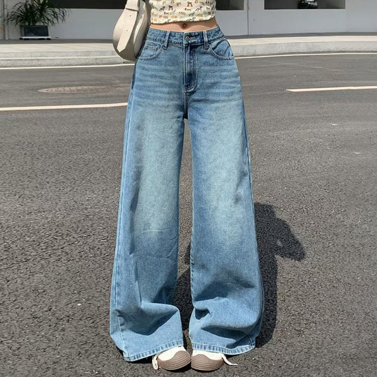 Damen Extraweite High-Waist Palazzo-Jeans aus Denim Shop Nory