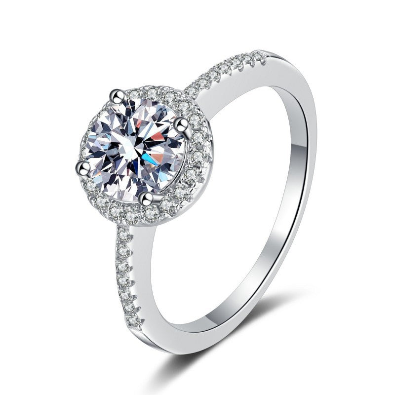 Damen Verlobungsring mit strahlendem gelbem Zirkon und funkelndem Design Shop Nory