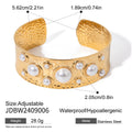 Damen Armreif mit eleganten Perlen und hypoallergener Edelstahlverarbeitung Shop Nory