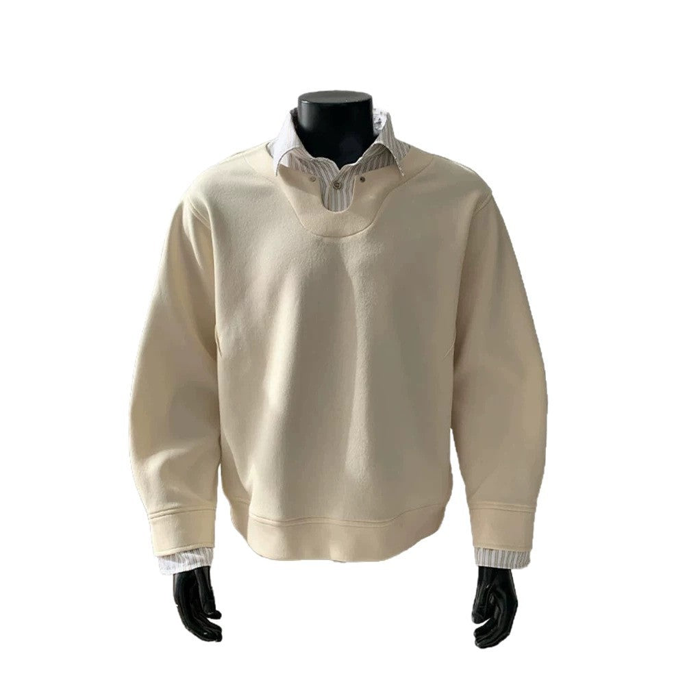 Herren Oversized Sweatshirt mit V-Notch-Kragen und Drop-Shoulder Shop Nory