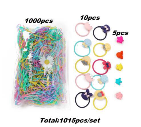 Damen Haaraccessoire-Set mit bunten Haargummis und verschiedenen Haarclips Shop Nory