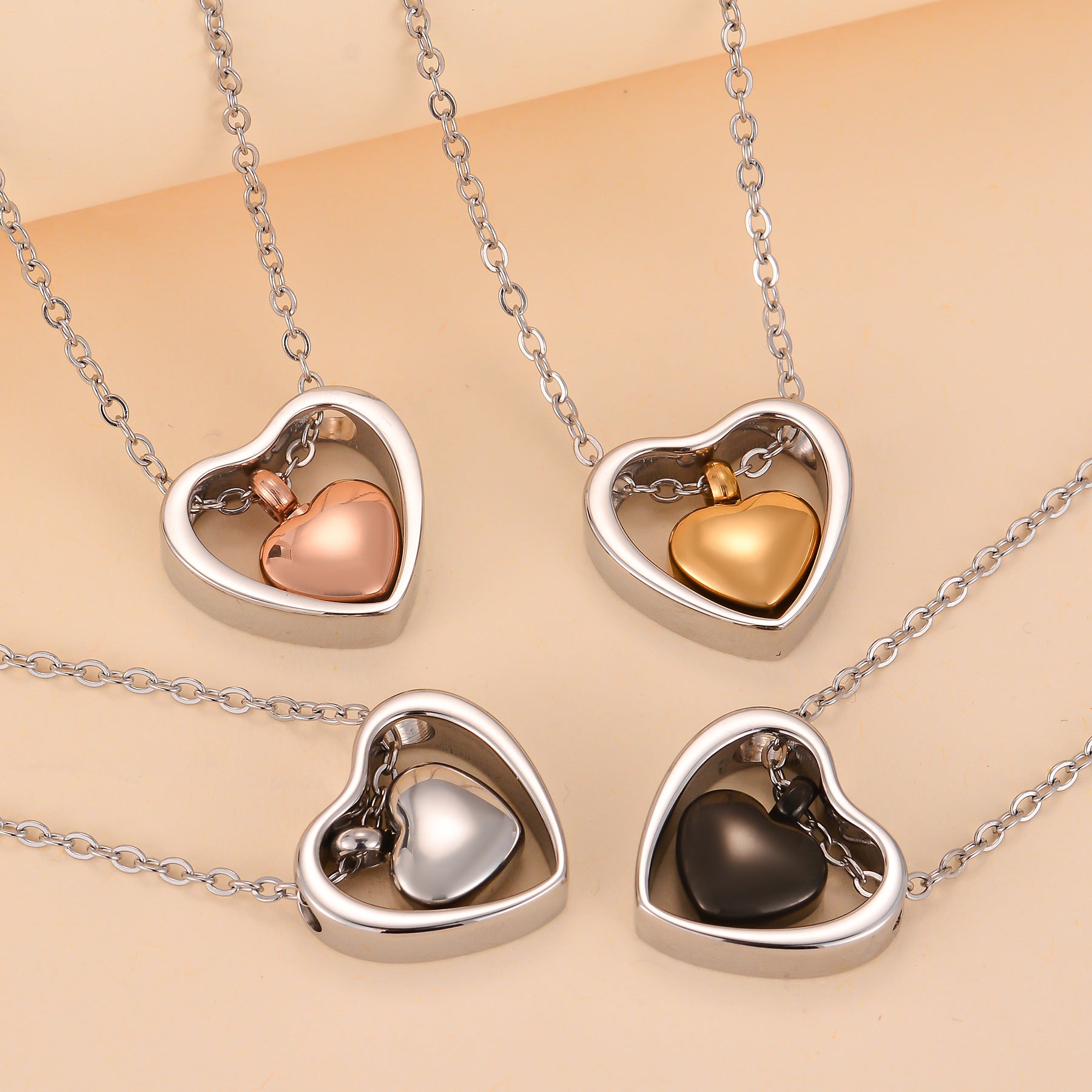 Damen Halskette mit herzförmigem Anhänger und elegantem Design Shop Nory