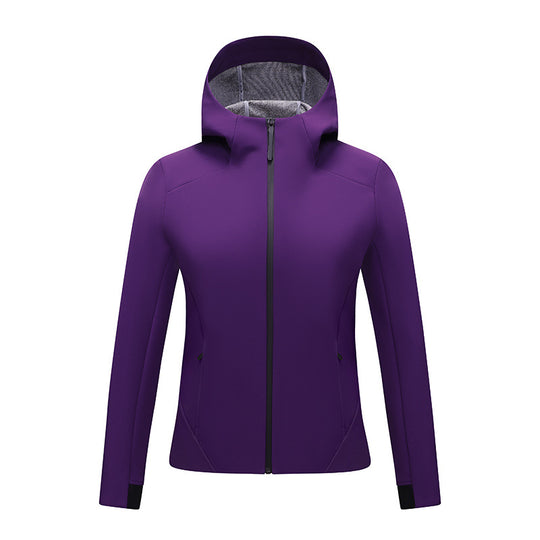 Damen Taillierte Softshelljacke mit Kapuze und Fleecefutter Shop Nory