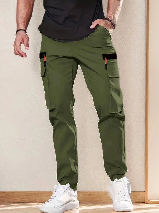 Herren Tapered Cargojogginghose mit elastischem Bund, Tunnelzug & Multifachtaschen Shop Nory