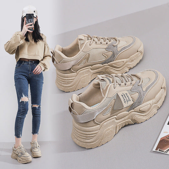 Damen Sneakers im modernen Chunky-Stil mit atmungsaktivem Obermaterial und gepolsterter Sohle