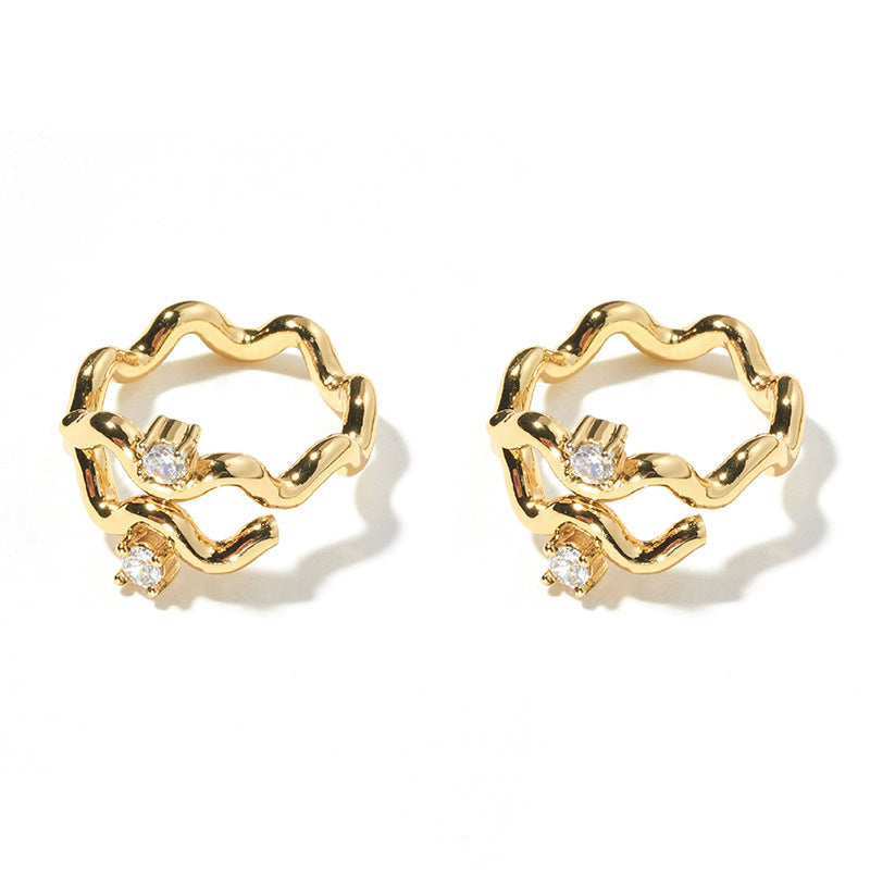 Damen Wellenring mit funkelnden Zirkonia Shop Nory