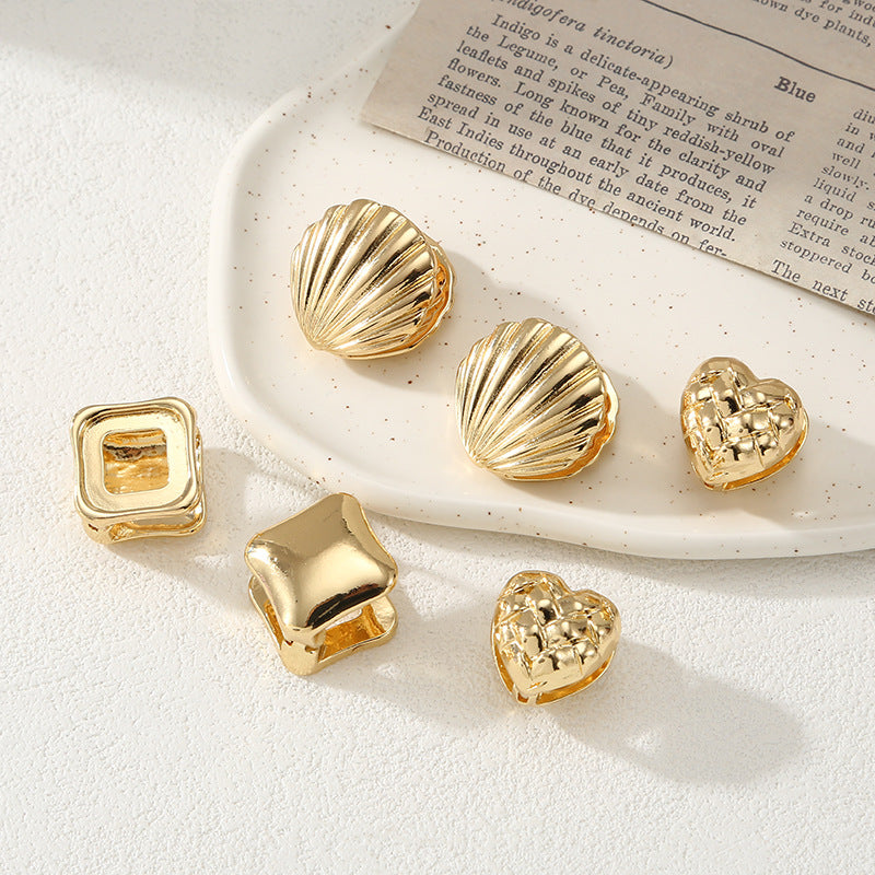 Damen Ohrclips im eleganten Muschel-Design Shop Nory