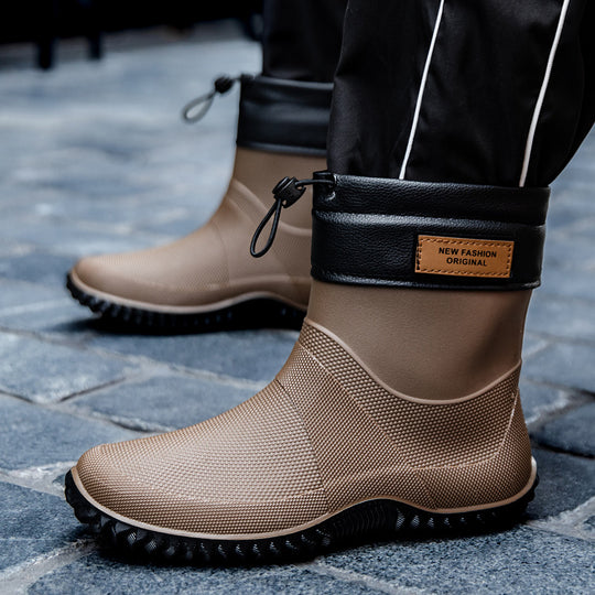Herren Funktionale wasserdichte Ankle-Gummistiefel mit verstellbarem Bündchen Shop Nory