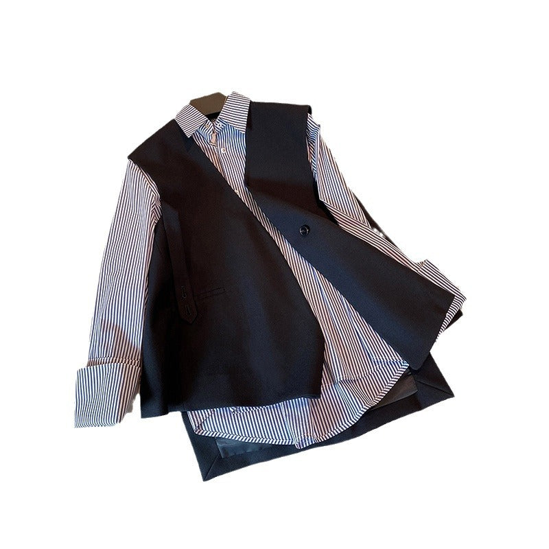 Damen Modische Weste mit Hemd Shop Nory