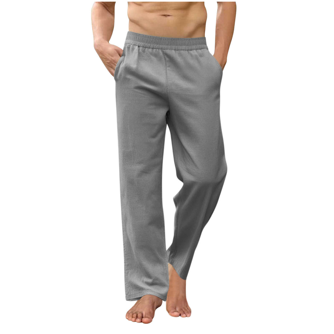 Herren nan lockere Loungehose mit elastischem Bund, Eingrifftaschen und seitlichen Knöchelschlitzen Shop Nory