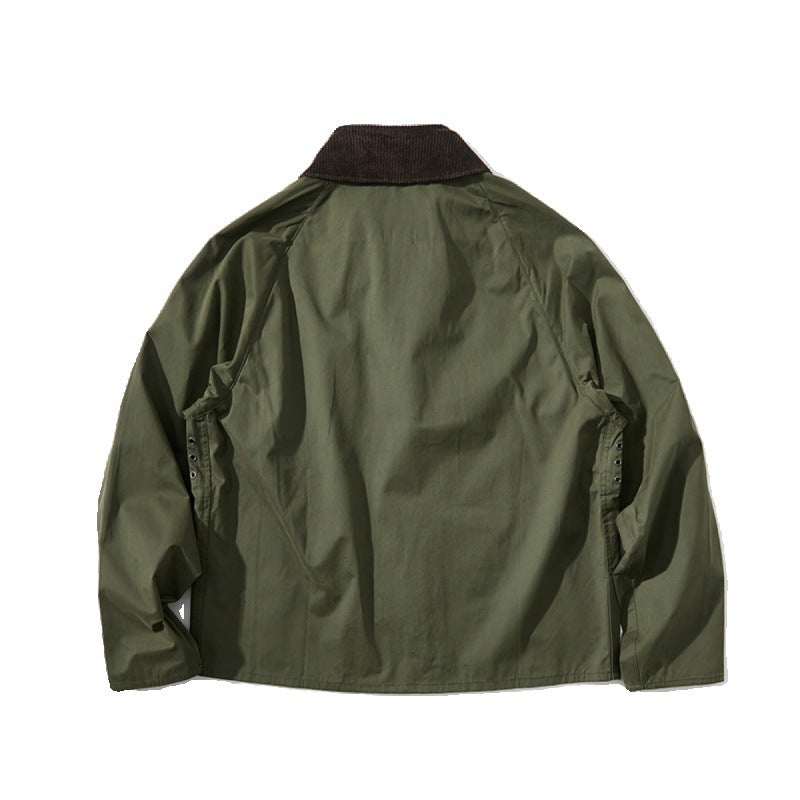 Herren Kurz geschnittene Utility-Fieldjacke mit Cordkragen und D-Ring-Details Shop Nory