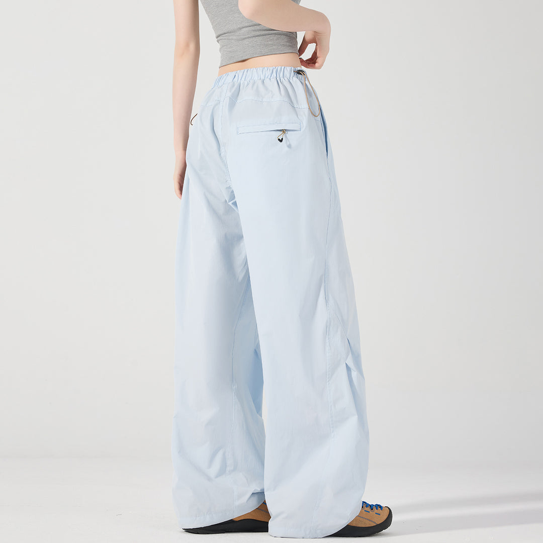 Damen weite technische Cargohose mit Kordelzugbund Shop Nory