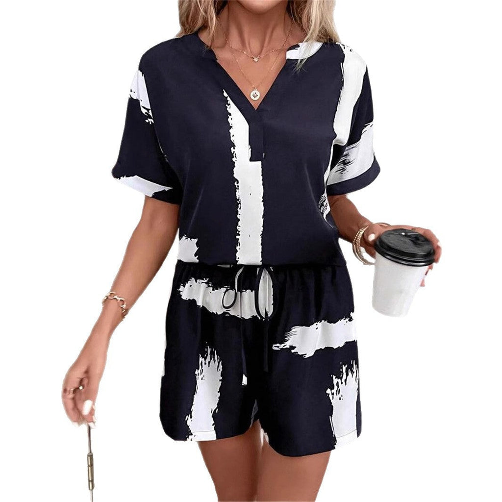 Damen modischer Jumpsuit mit stilvollem Farbblock-Design und elastischem Bund Shopnory