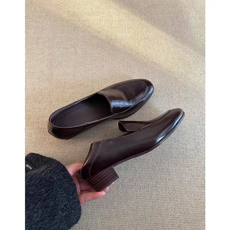 Damen Mokassins aus hochwertigem Leder mit eleganter Schlupf-Optik Shopnory