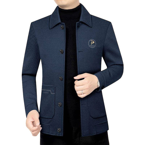 Herren Strukturierte Übergangsjacke mit Reverskragen und aufgesetzten Taschen Shop Nory